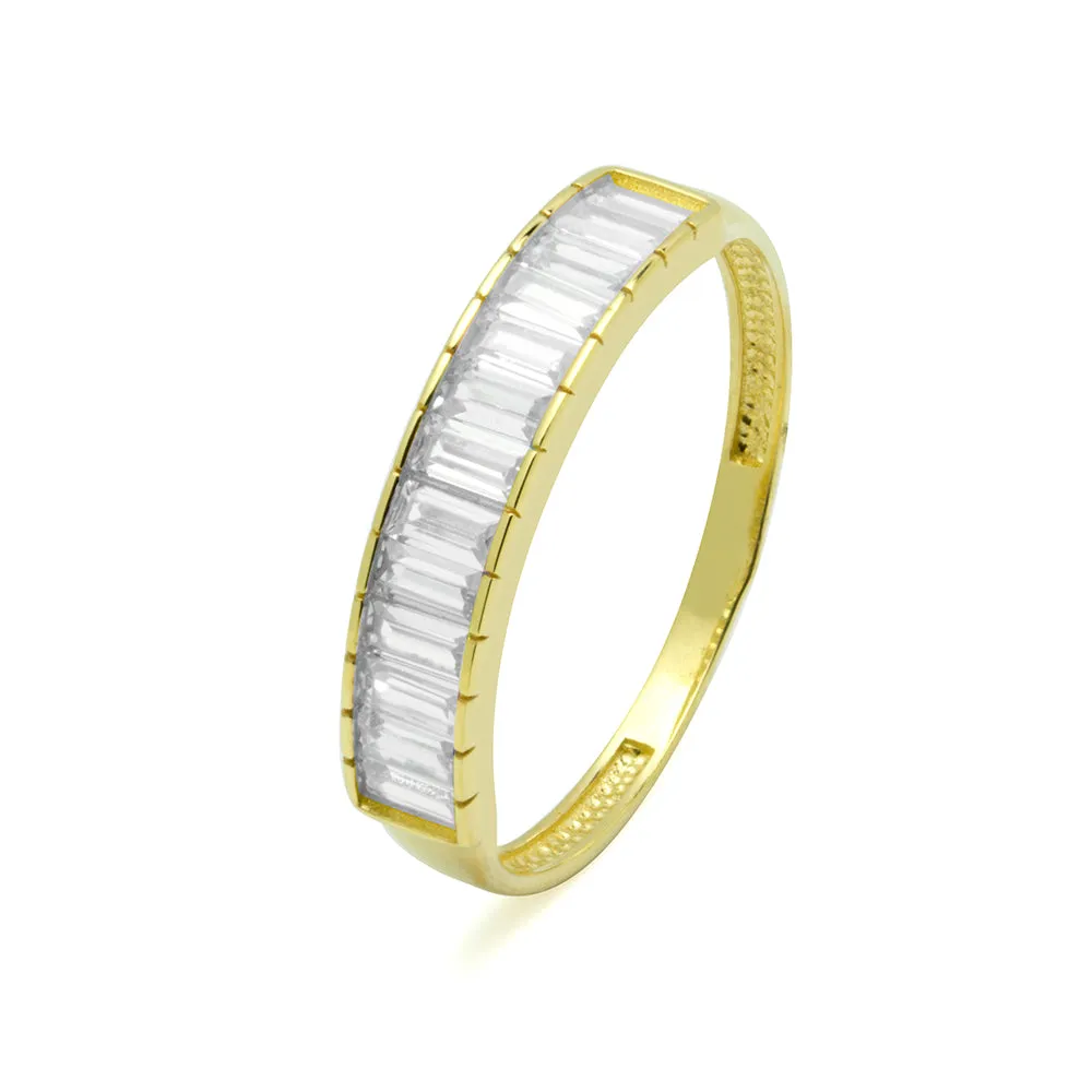 Baguette Gold Ring 3mm