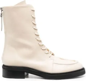 Neutrals Aeyde combat boots with low heel