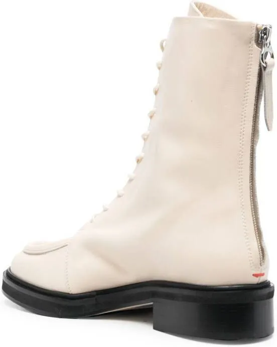 Neutrals Aeyde combat boots with low heel