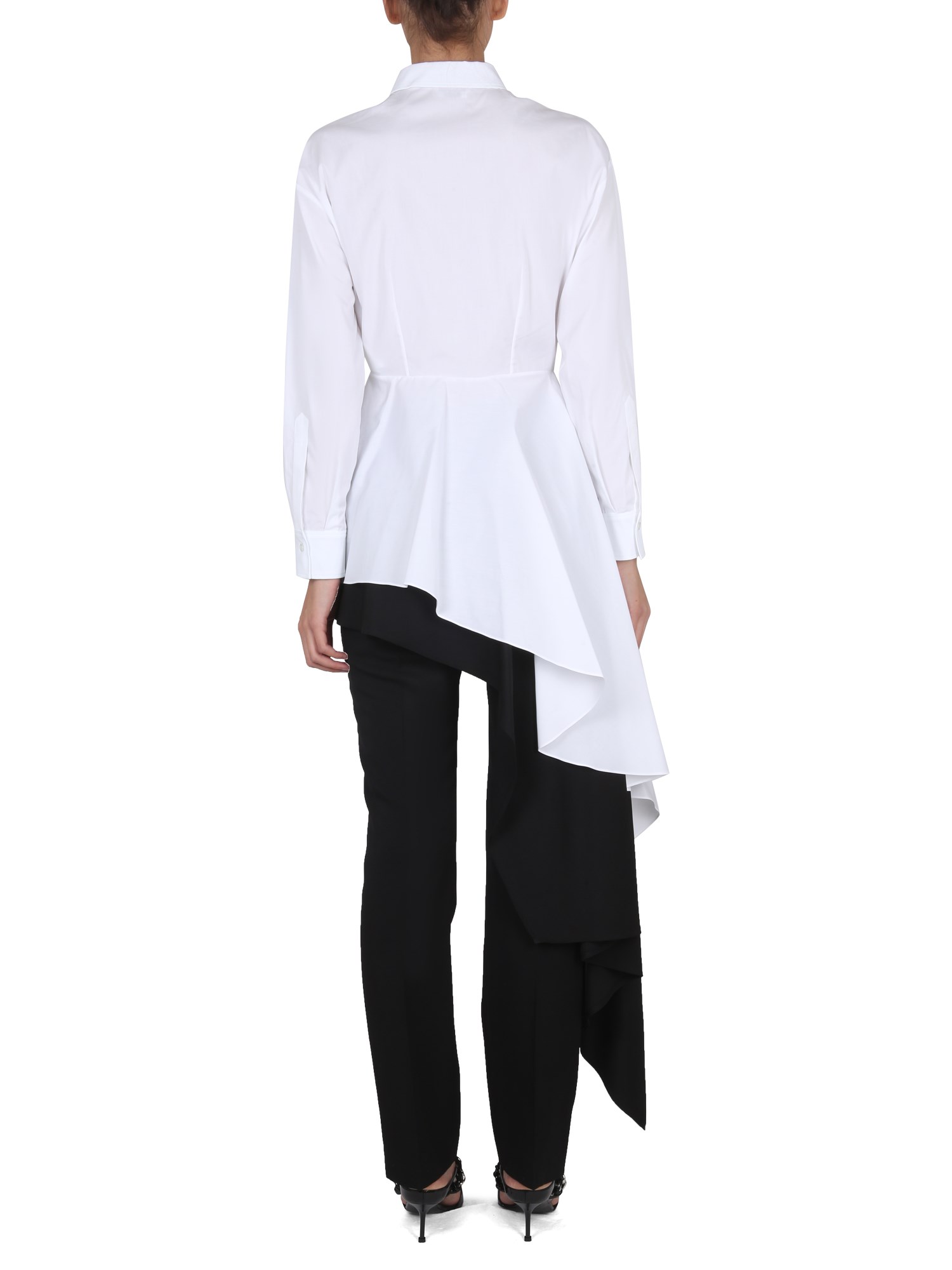 McQueen Asymmetric Poplin Shirt