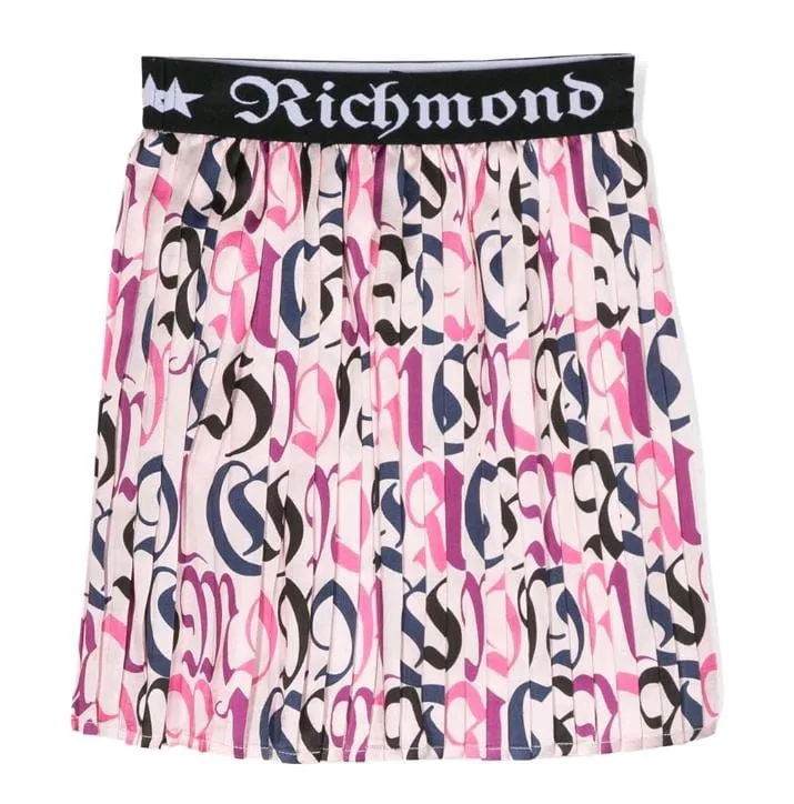 John Richmond Pink Logo Skirt