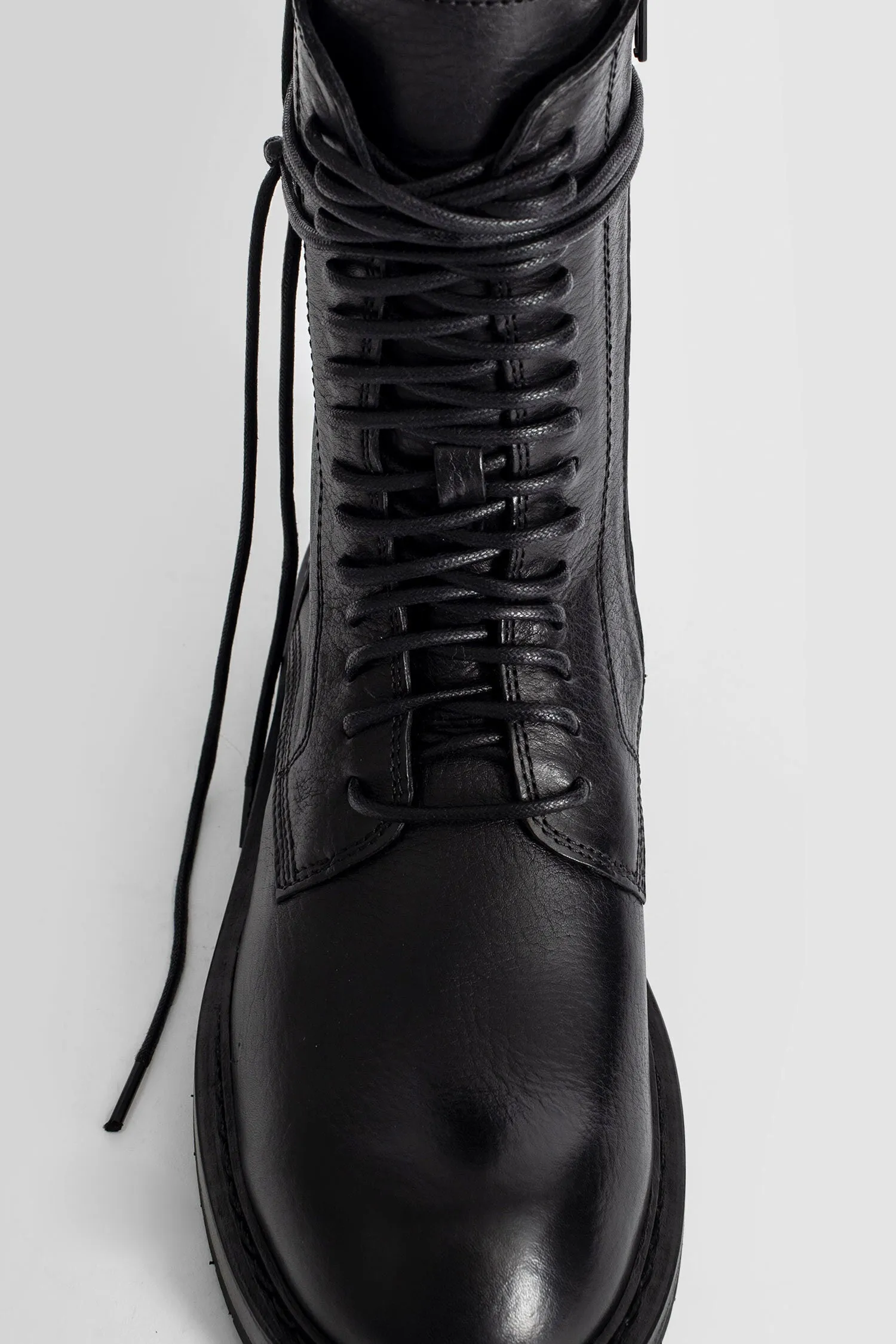 ann demeulemeester combat boots with laced-up design