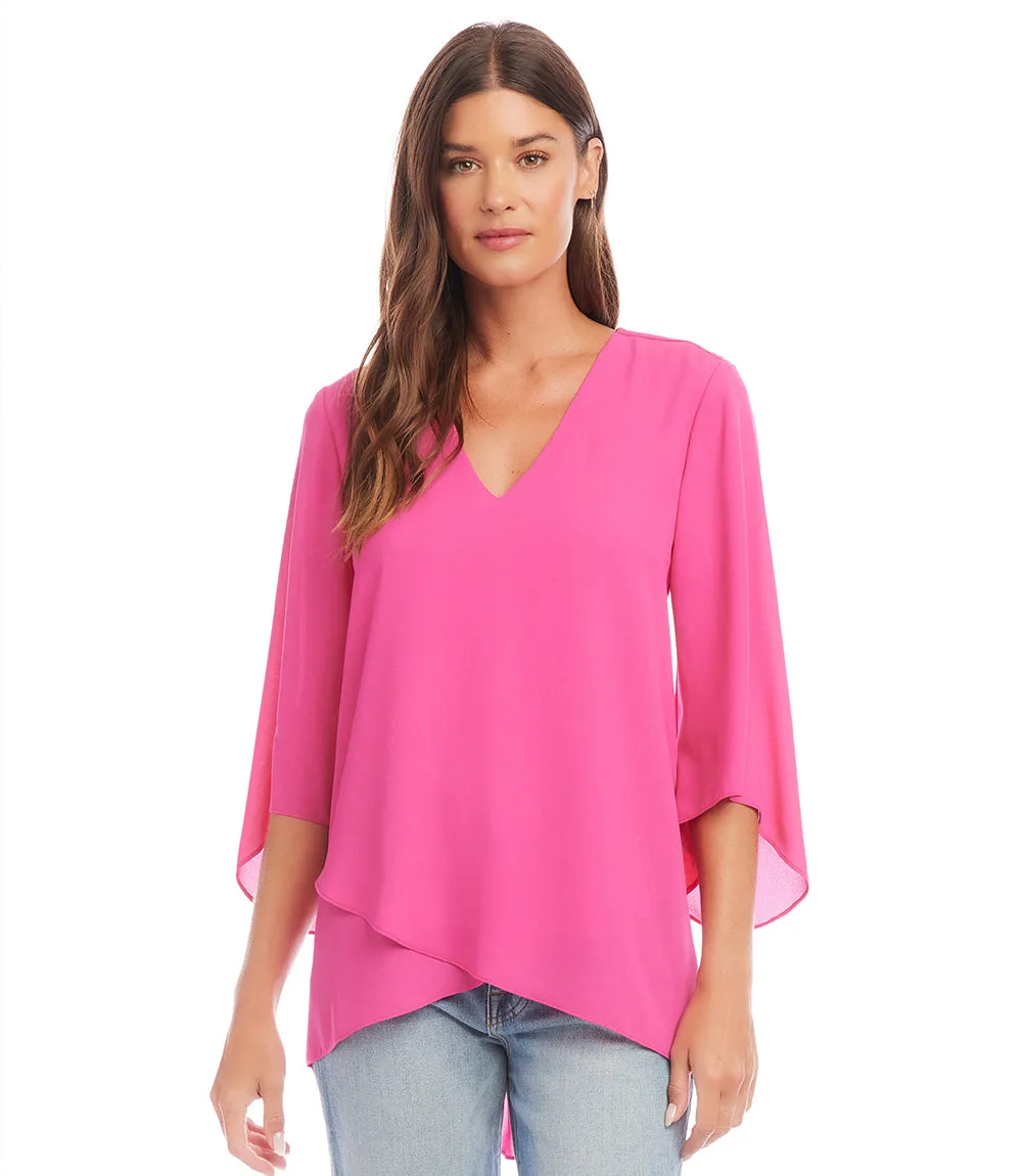 Asymmetric Top with Bracelet Sleeves