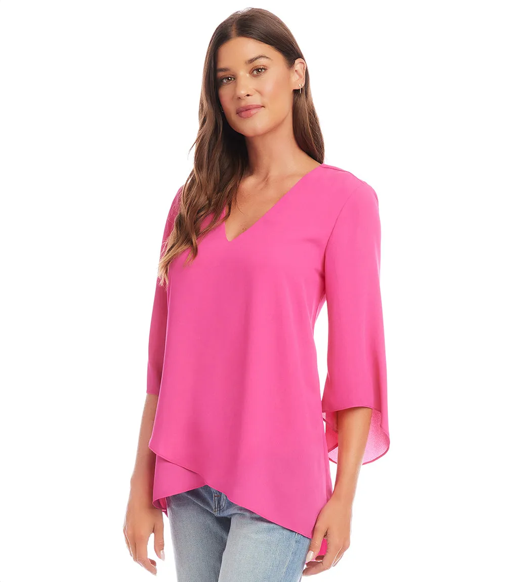 Asymmetric Top with Bracelet Sleeves