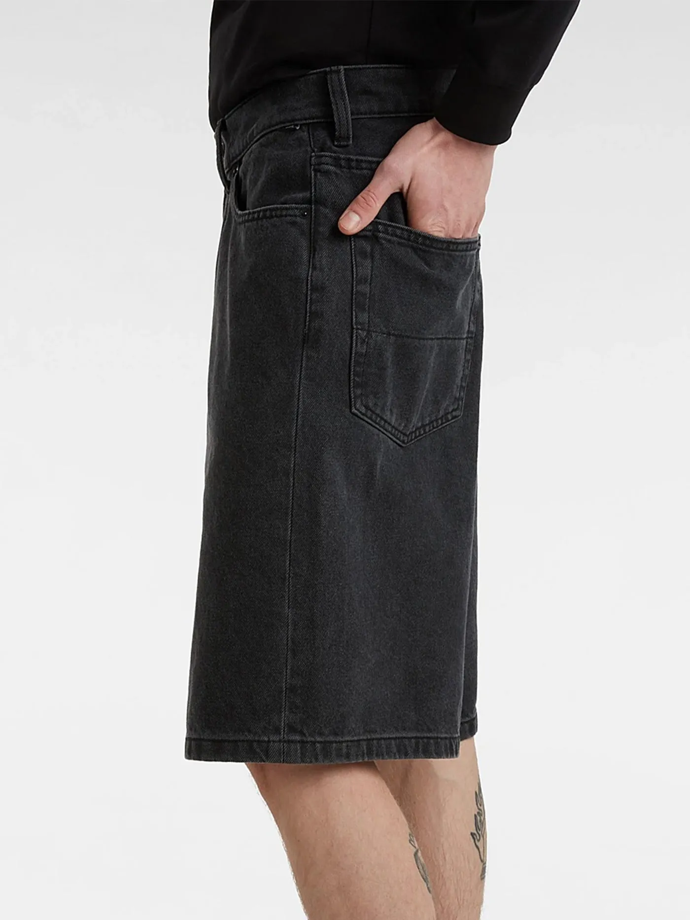 Check-5 Oversized Denim Shorts