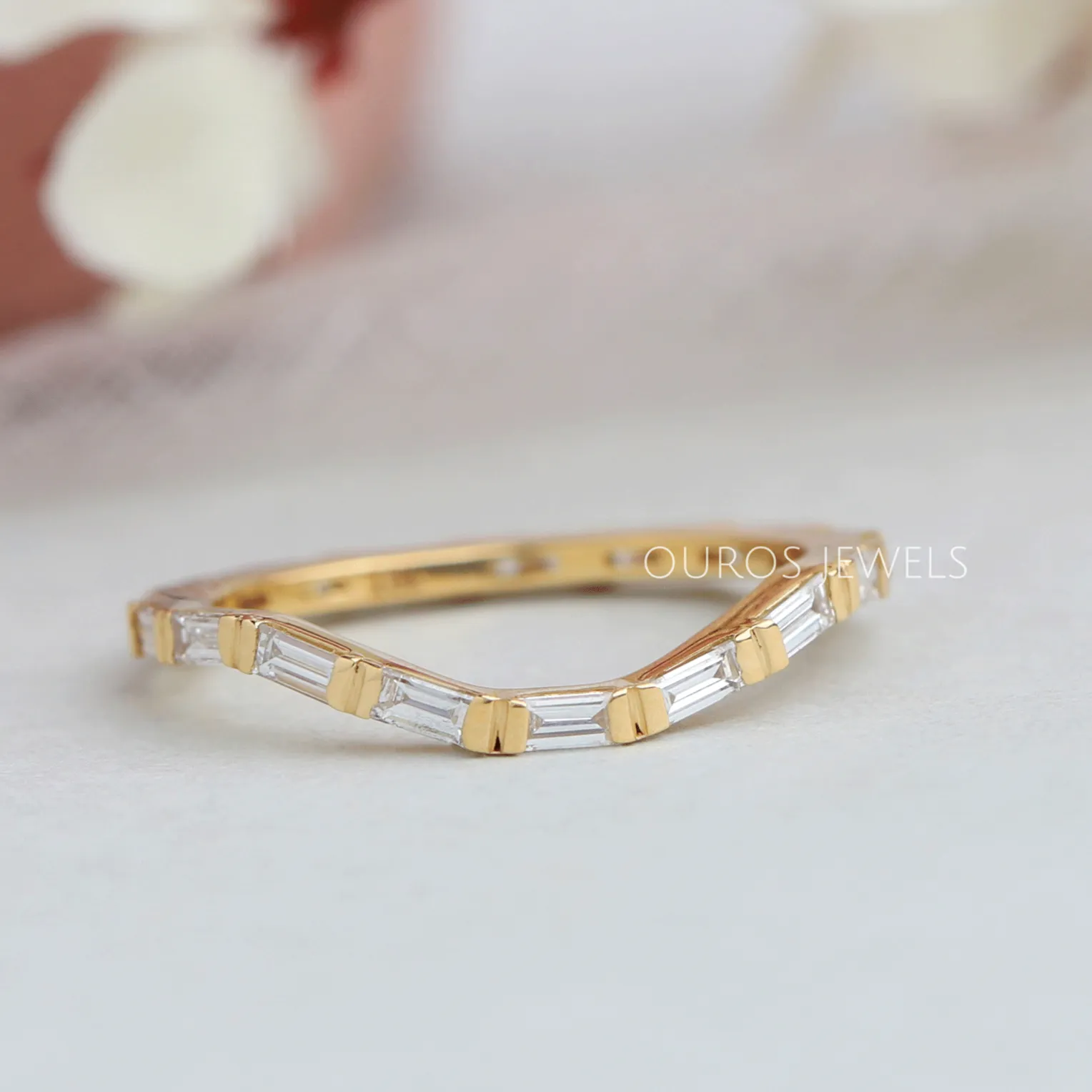 Curved Baguette Eternity Ring