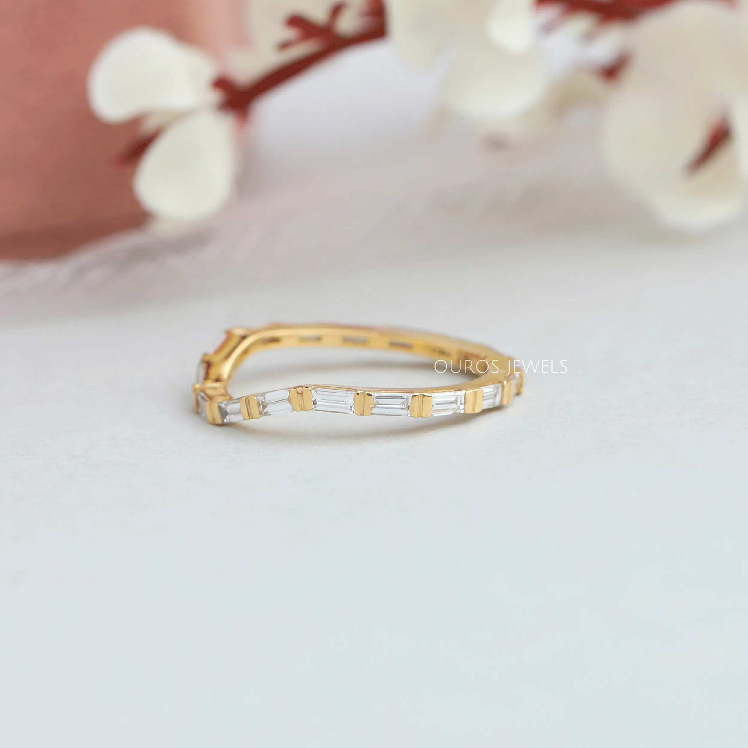 Curved Baguette Eternity Ring