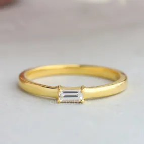 Baguette Solitaire Engagement Ring