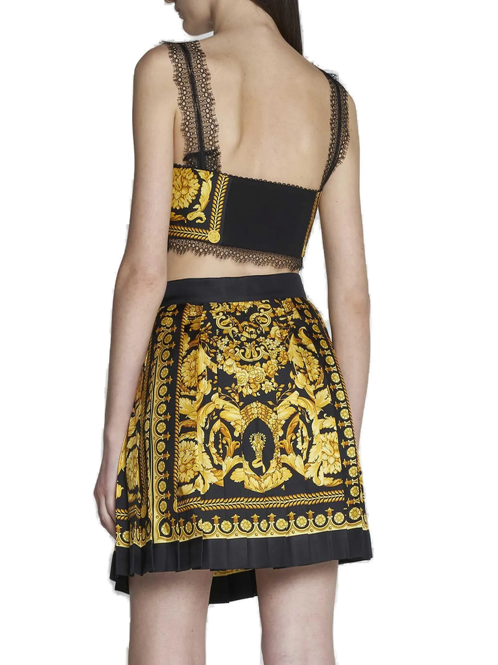 Versace Baroque Pleated Skirt