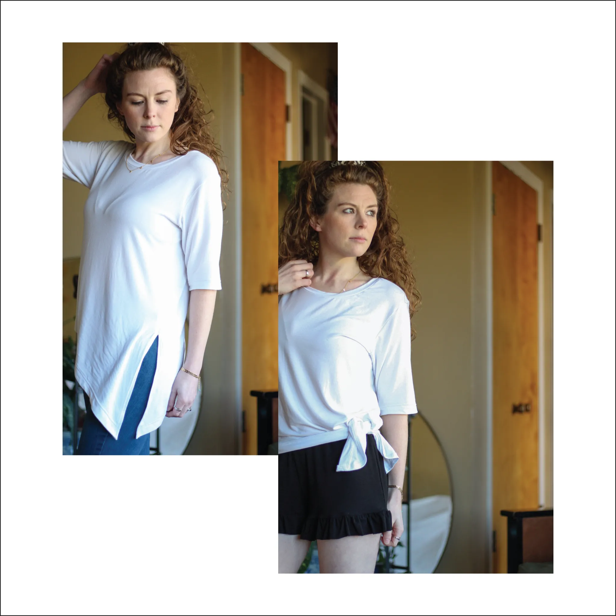 Beginner-Friendly Sewing Pattern for Split Hem Tee