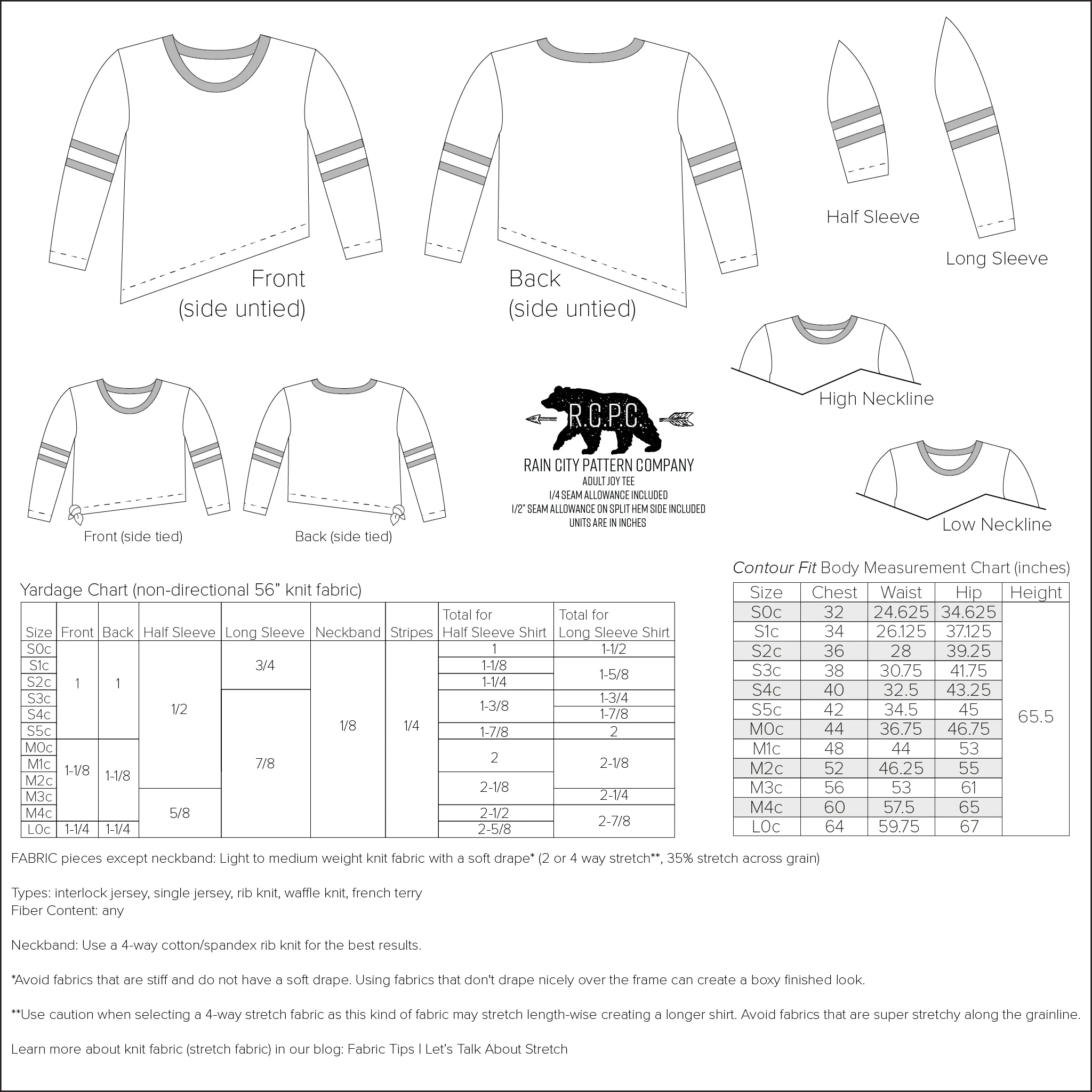 Beginner-Friendly Sewing Pattern for Split Hem Tee