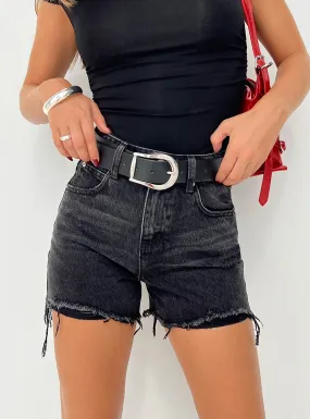 Black Denim Shorts