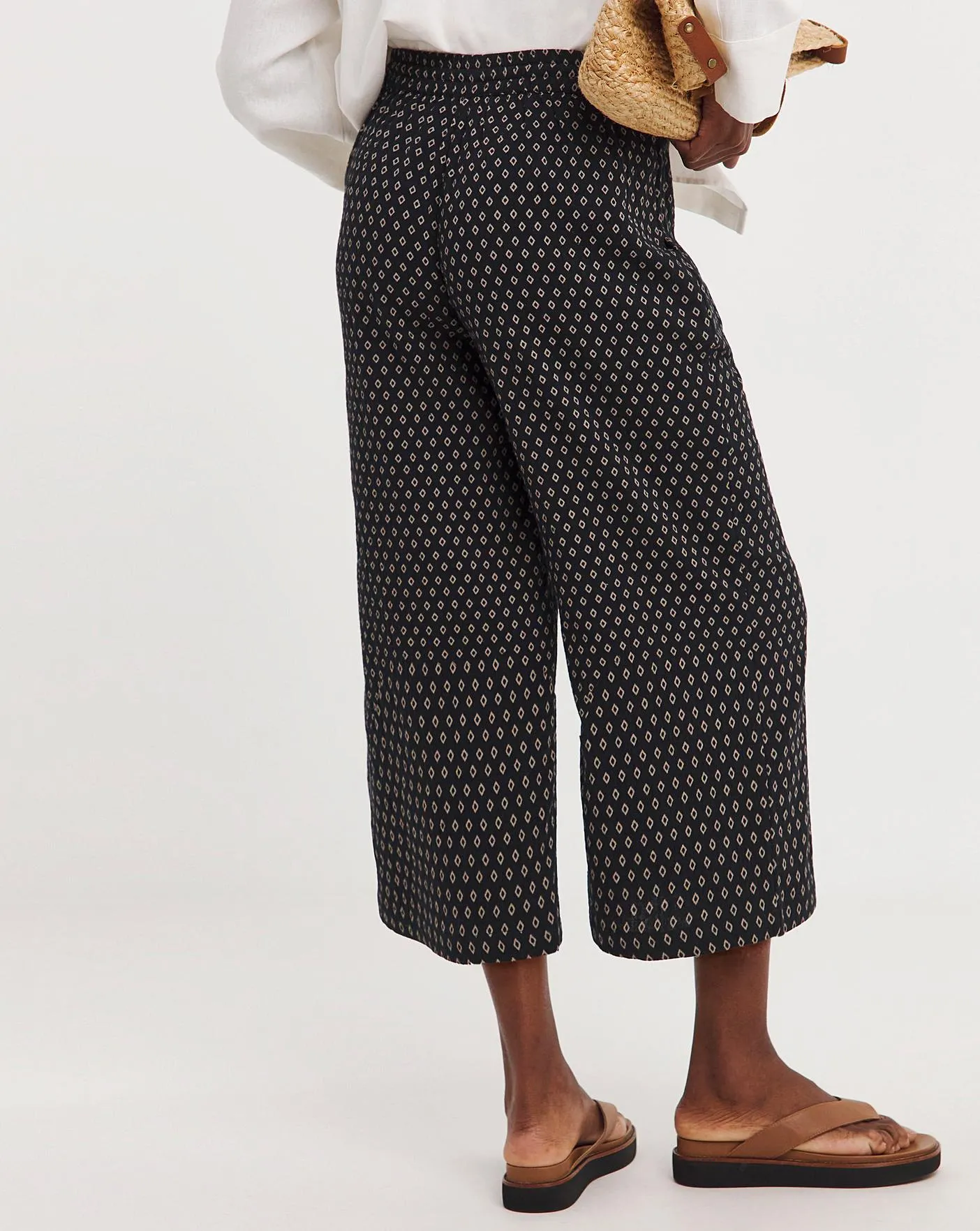 Pleated Tie Waist Cosette Culottes