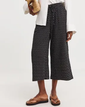 Pleated Tie Waist Cosette Culottes