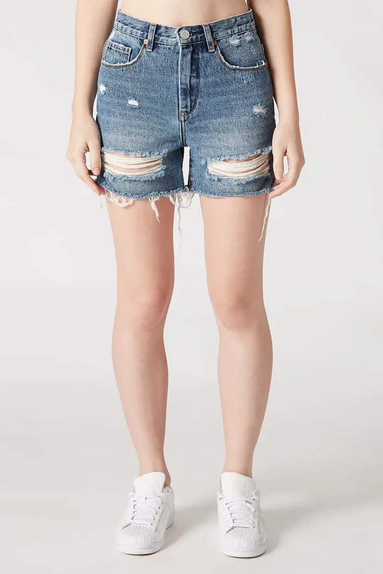 Cyber Hoarder High Rise Jean Shorts