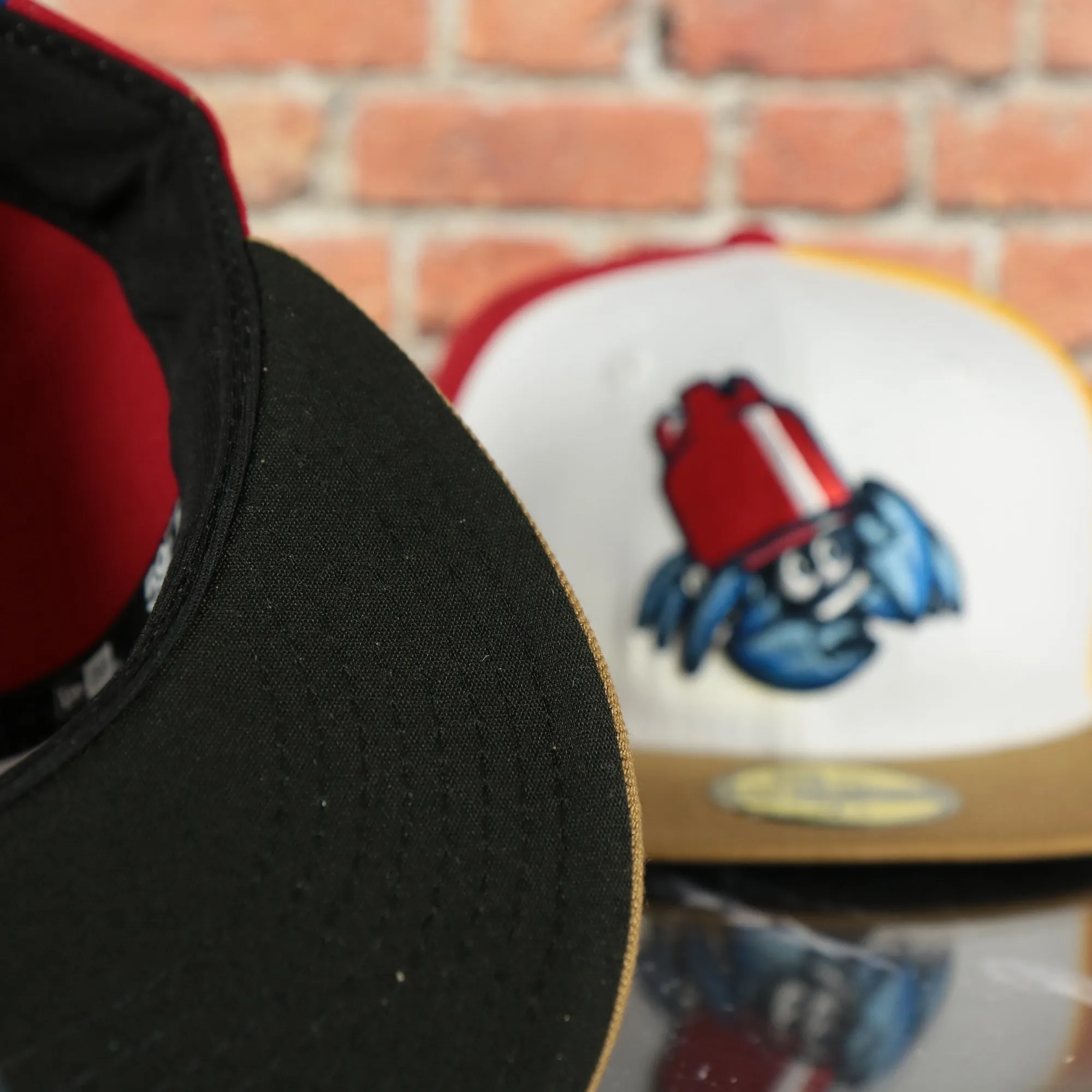 Jersey Shore Blueclaws 59Fifty Fitted Cap in Blue, White, Red, Tan, and Royal