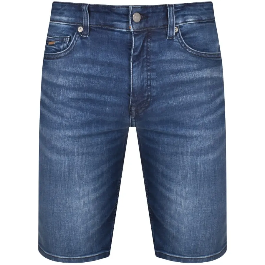 BOSS Delaware Blue Slim Denim Shorts