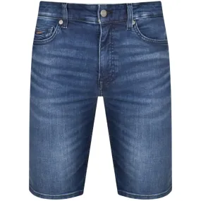 BOSS Delaware Blue Slim Denim Shorts