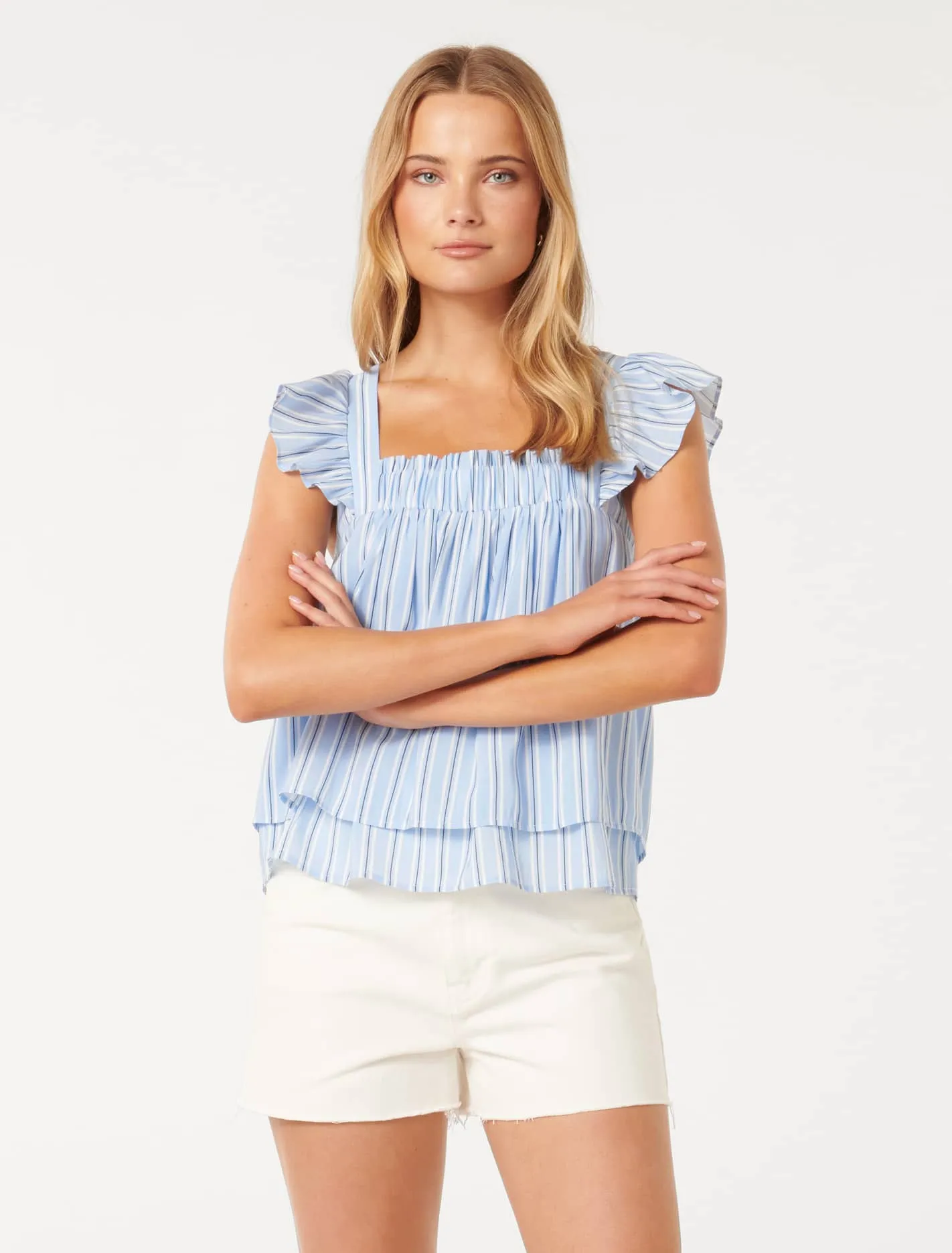 Striped Babydoll Top