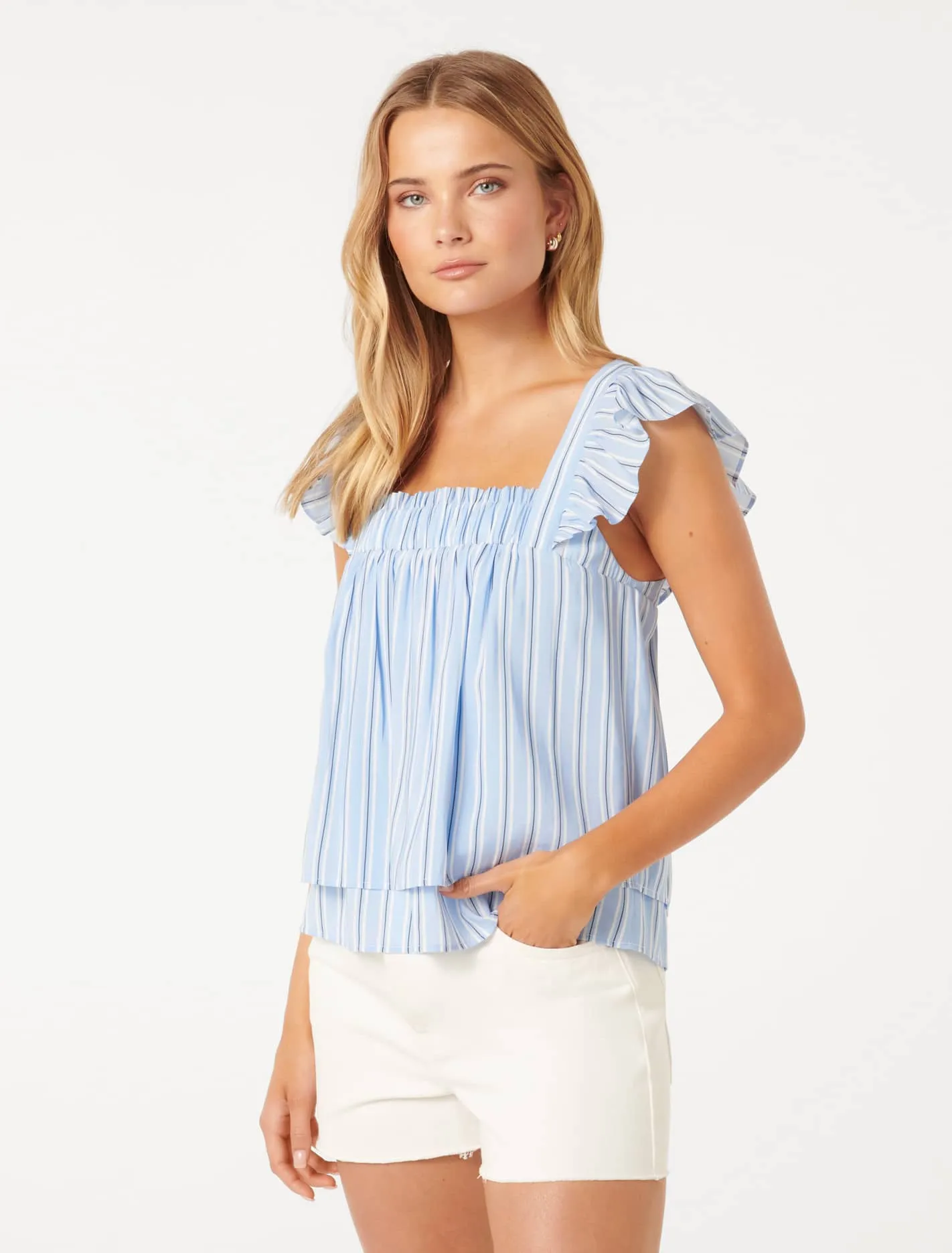 Striped Babydoll Top