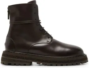 Brown Marsèll Carro Leather Combat Boots