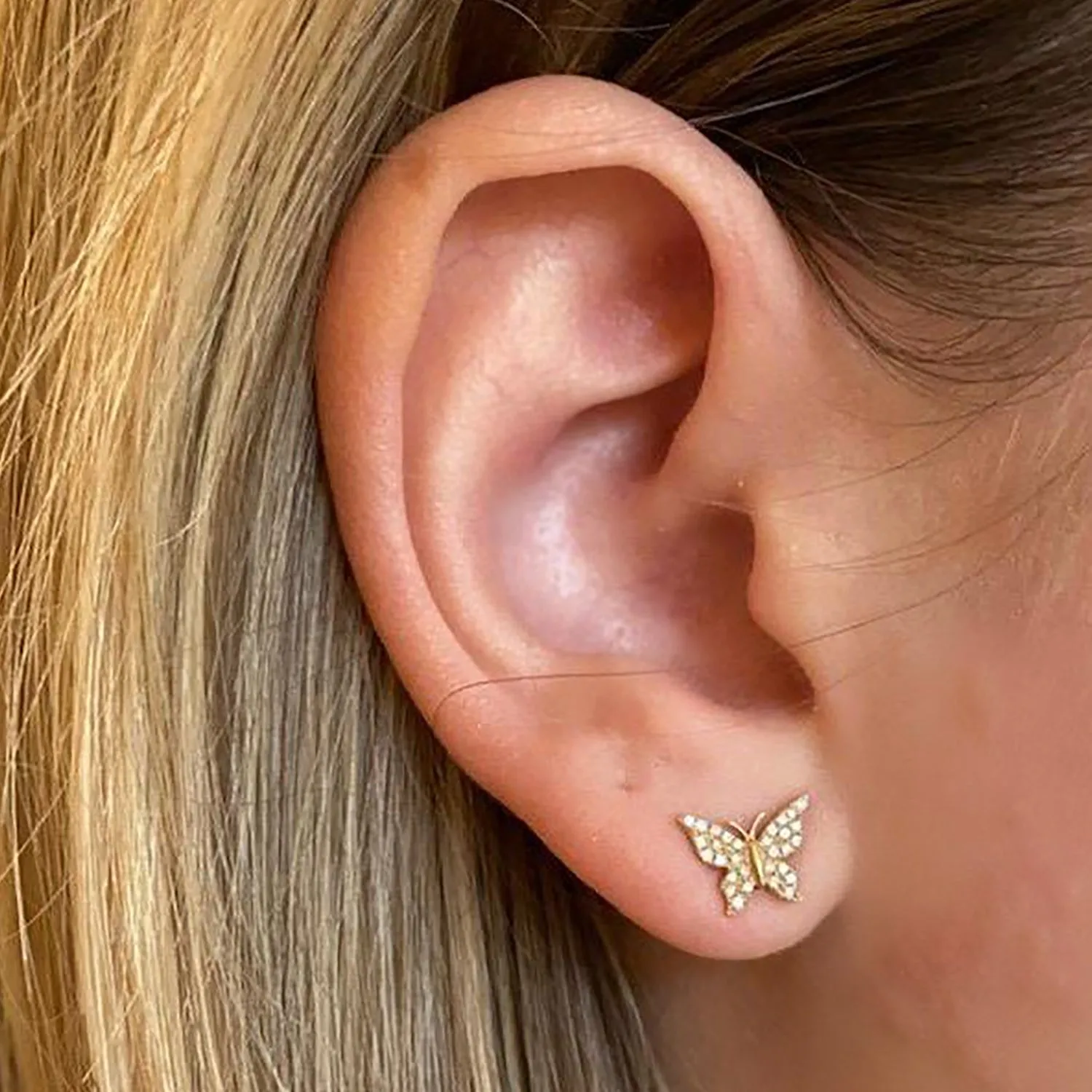 Asymmetric Butterfly Studs