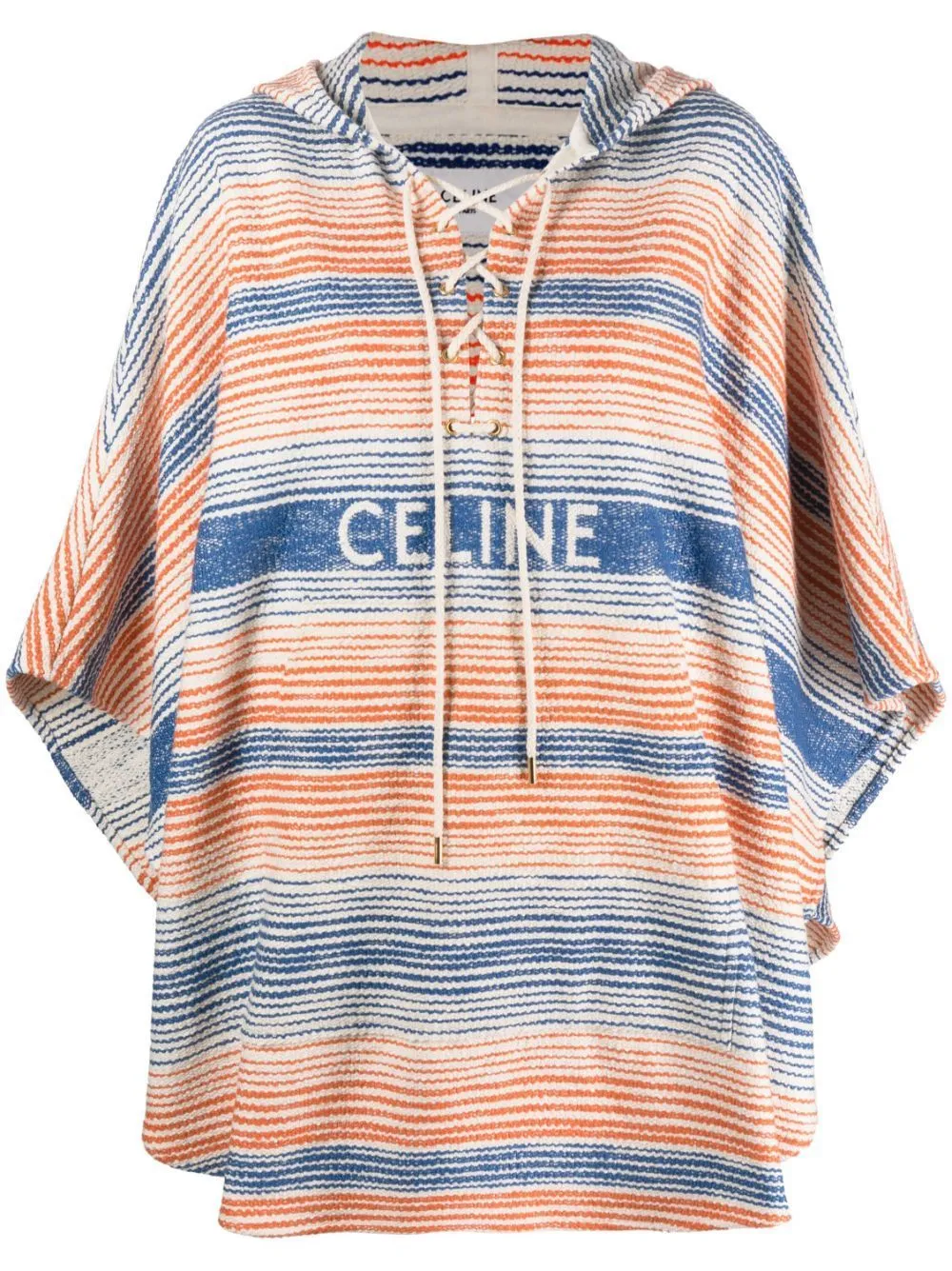 Cropped Striped Cotton Logo Tunics