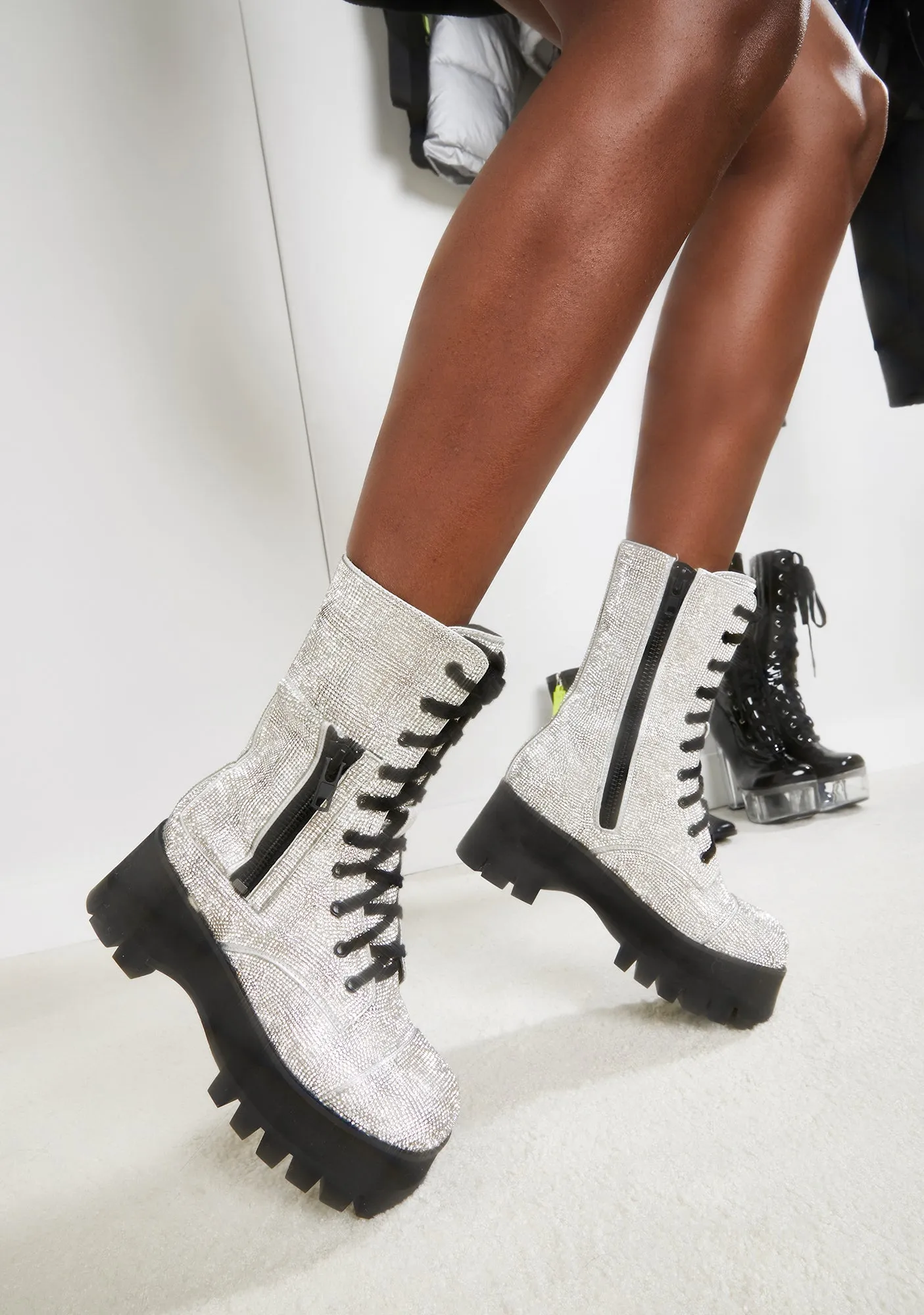 Chic Billionaire Combat Boots