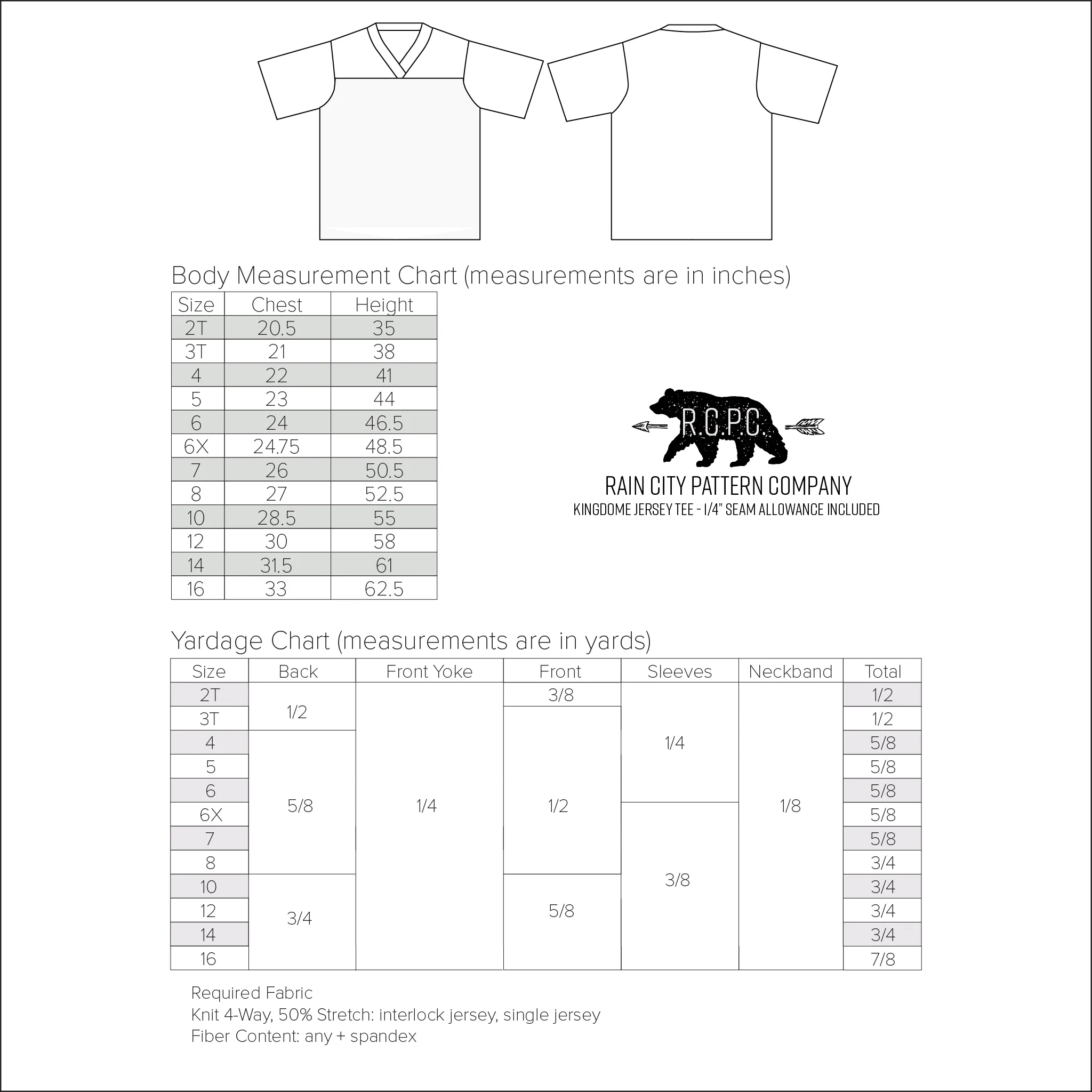 Child Football Jersey Tee Sewing Pattern for Kids 2T-16