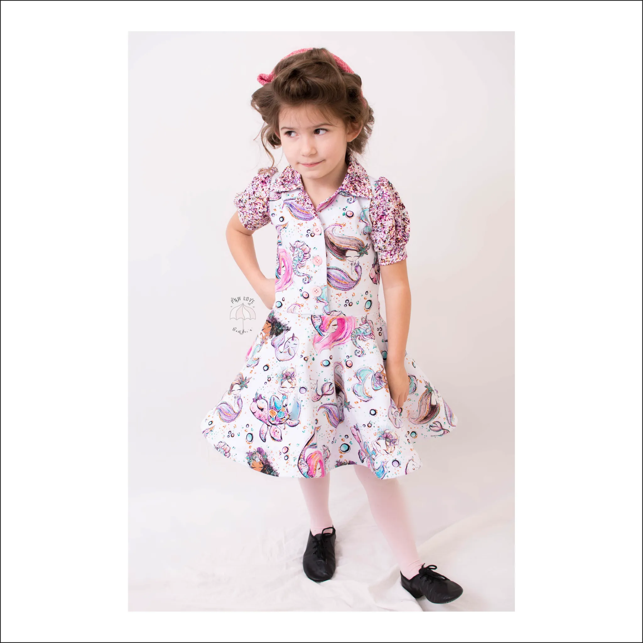 Child Sewing Pattern for Pacific Ave. Retro Collar Dress