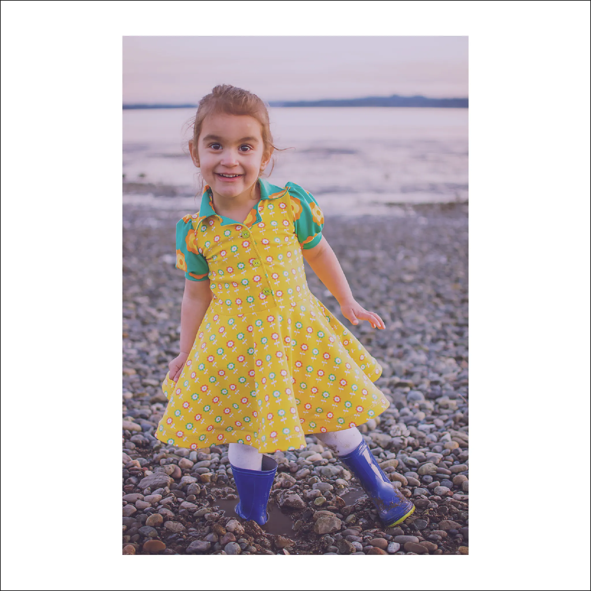 Child Sewing Pattern for Pacific Ave. Retro Collar Dress