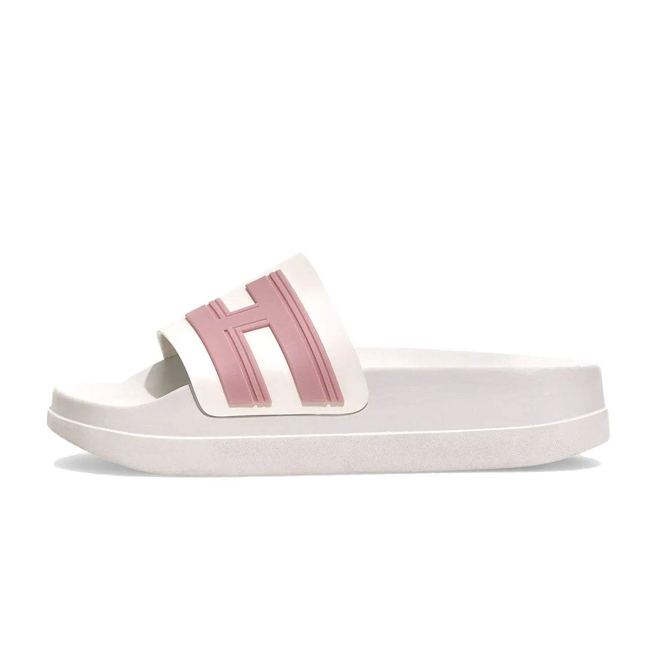 White Pink Women's 3R Recycled Rubber Slides