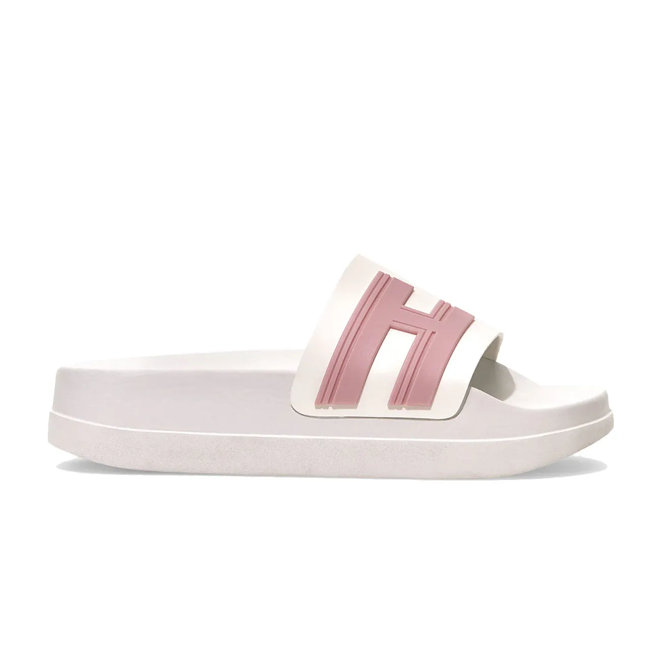 White Pink Women's 3R Recycled Rubber Slides