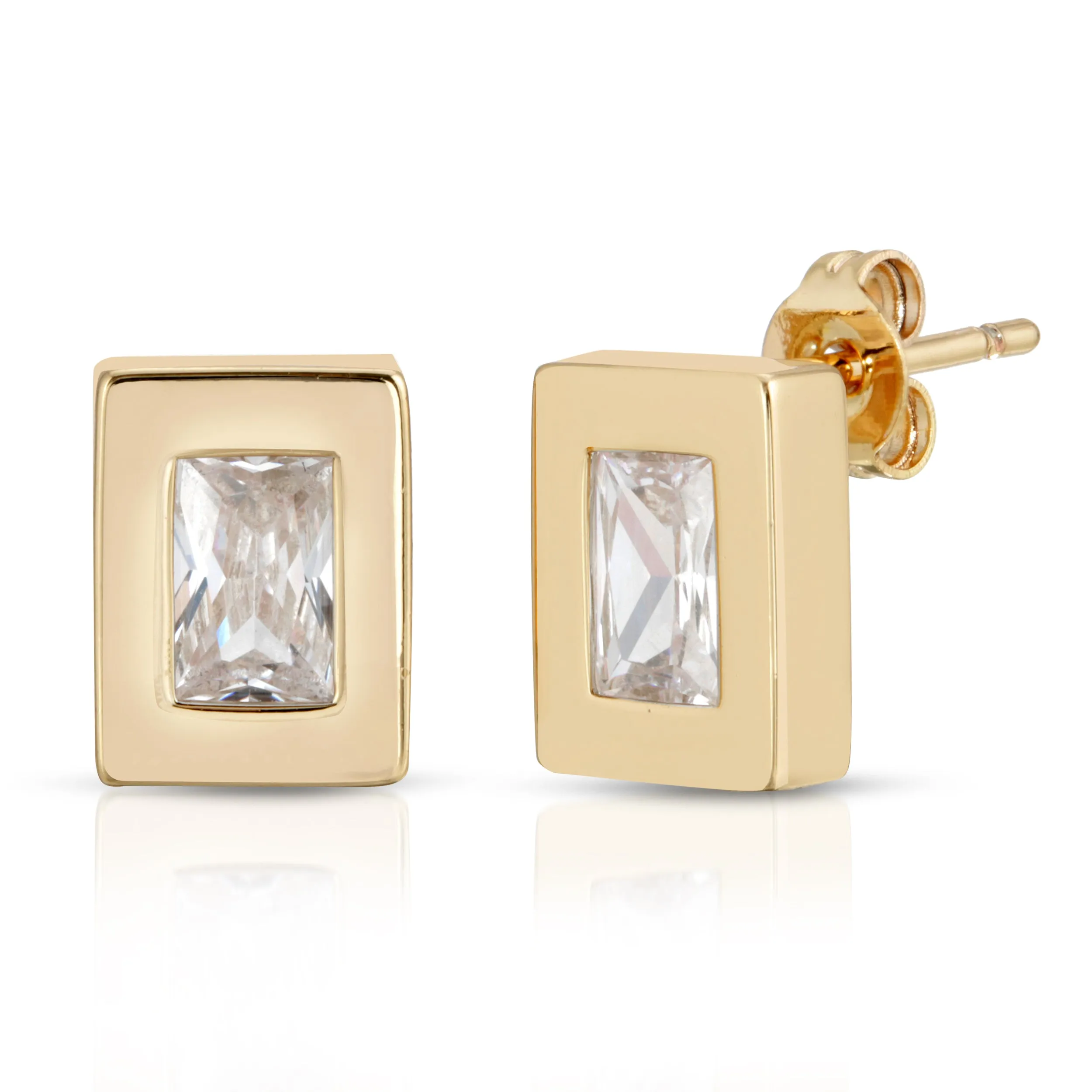 Clear Baguette Block Studs