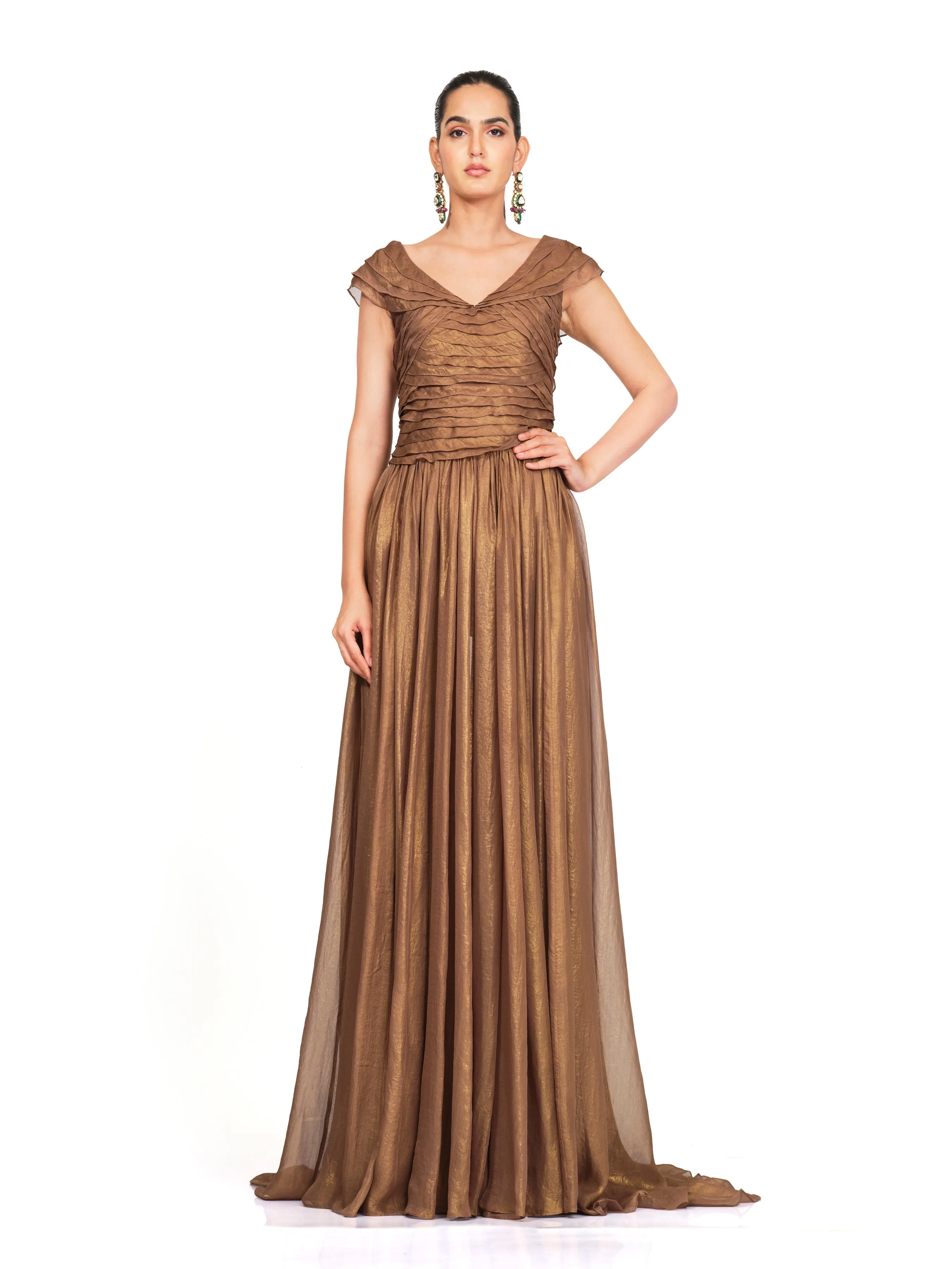 Copper Metallic Gown