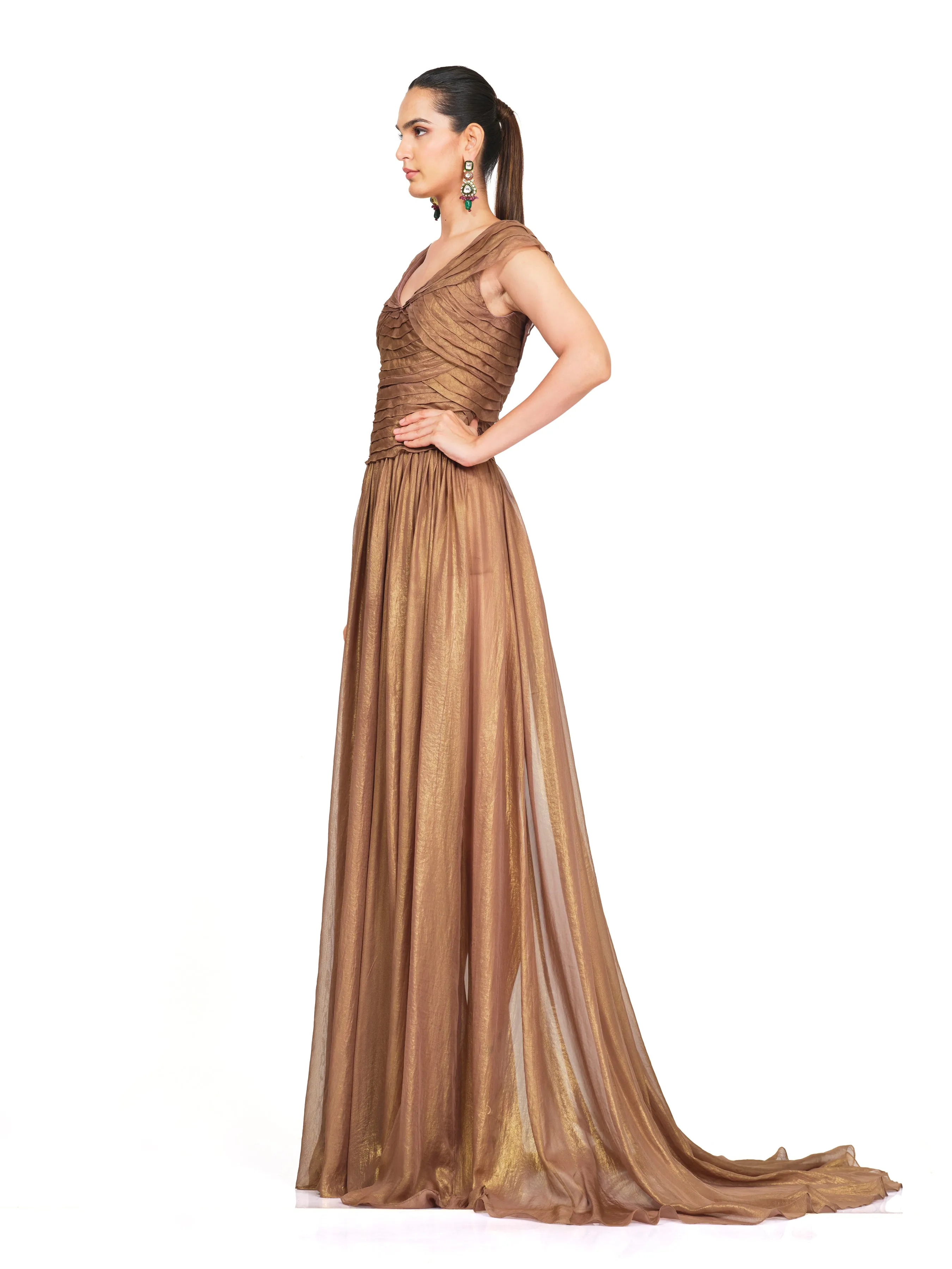 Copper Metallic Gown