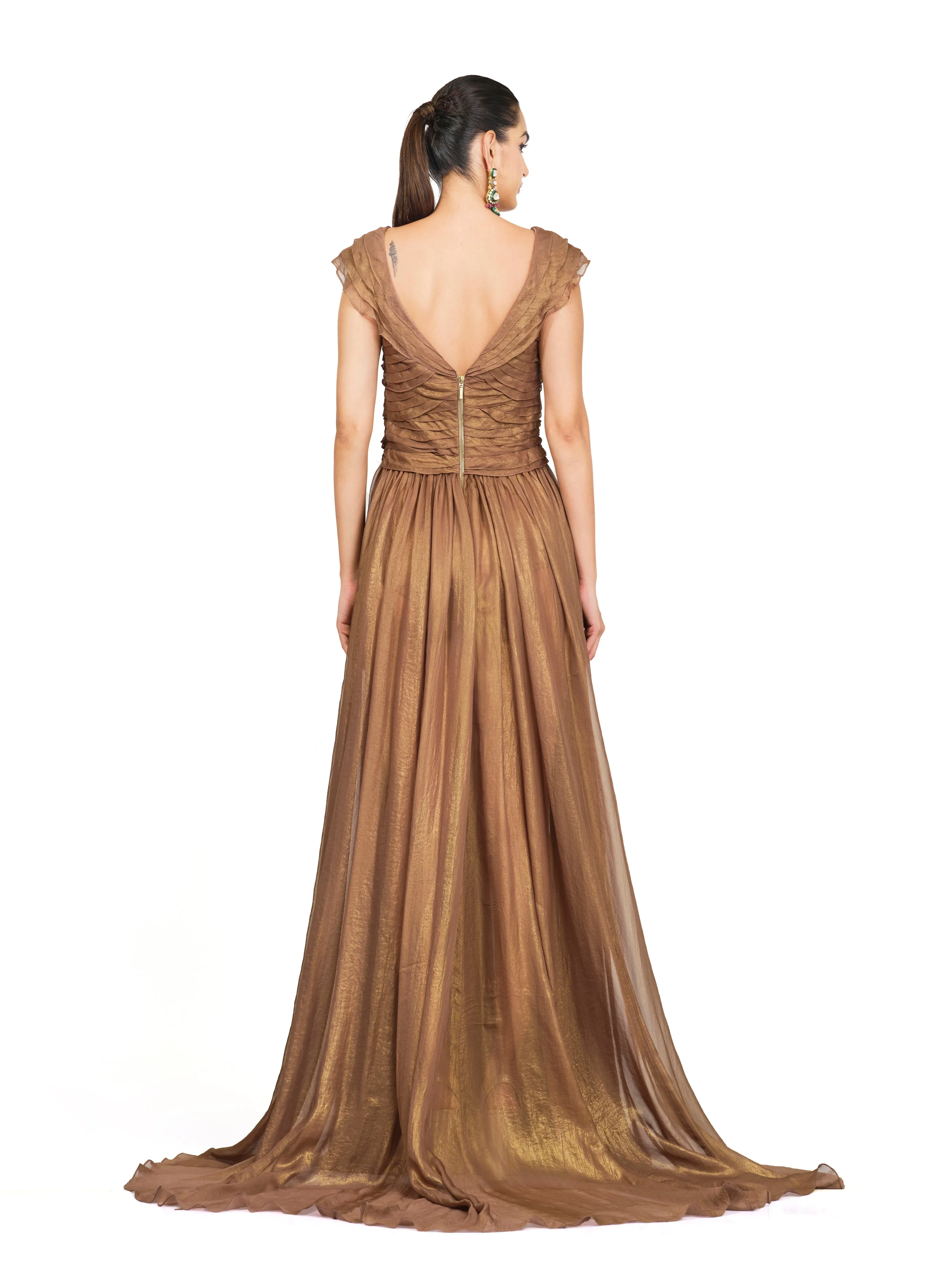 Copper Metallic Gown