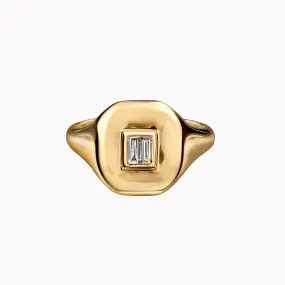 Diamond Baguette Pinky Ring