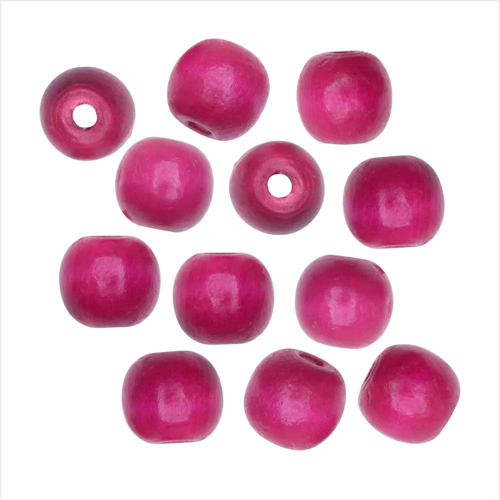 Dyed Wood Beads