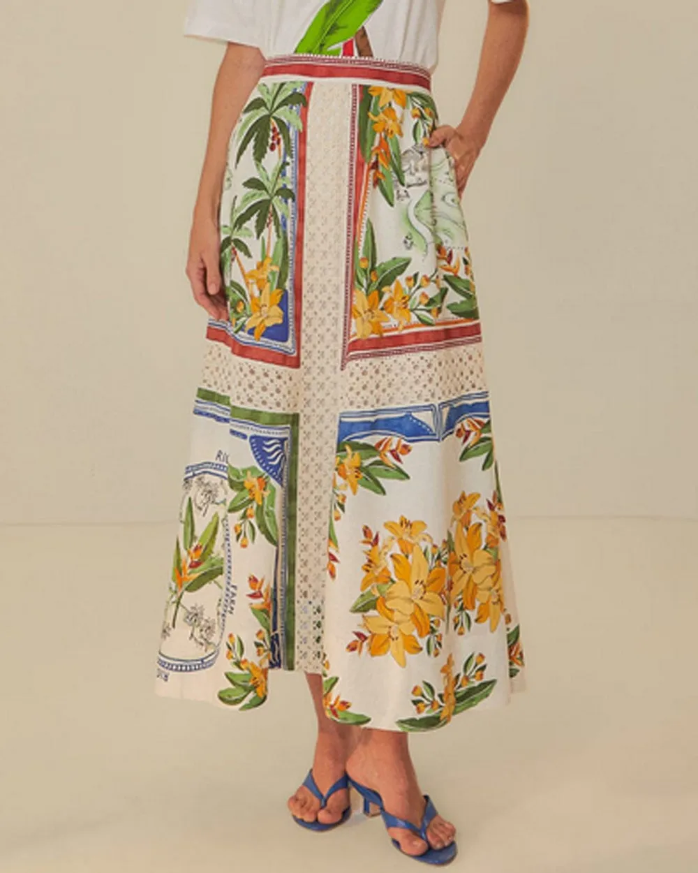 Exotic Tropics Midi Skirt