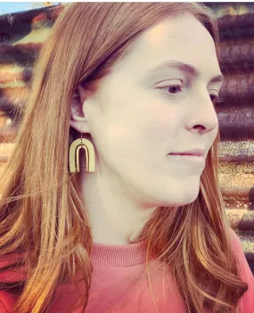 Brass Arch Earrings