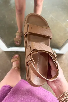 Double Buckle Flatform Sandals