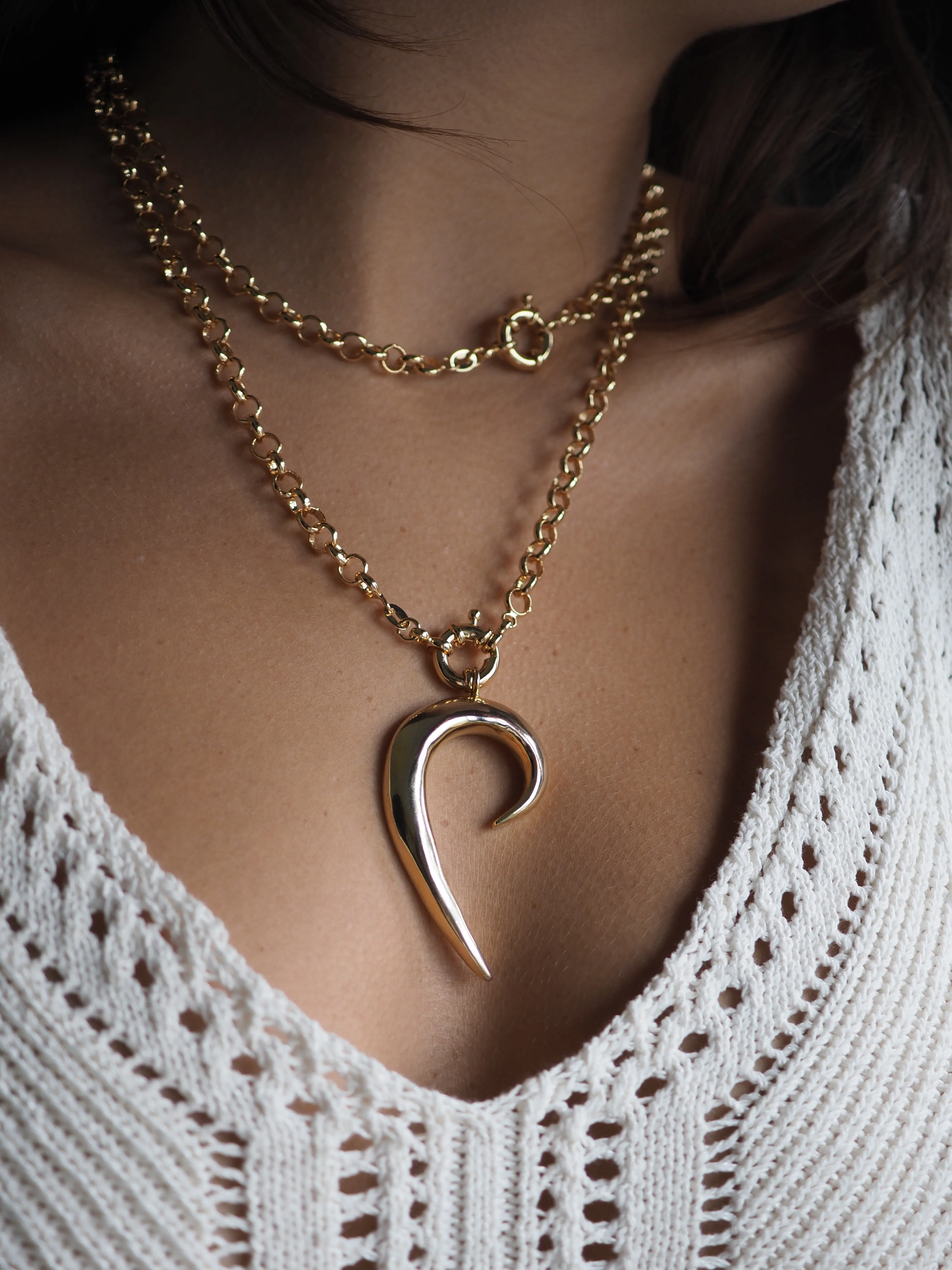 Double Crescent Necklace