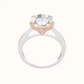 Cathedral Engagement Ring with Dual Prongs Head