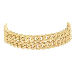 Gold Curb Chain Ring