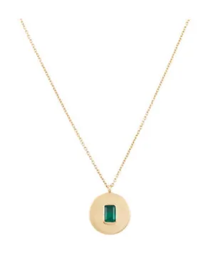 Emerald Baguette Pendant