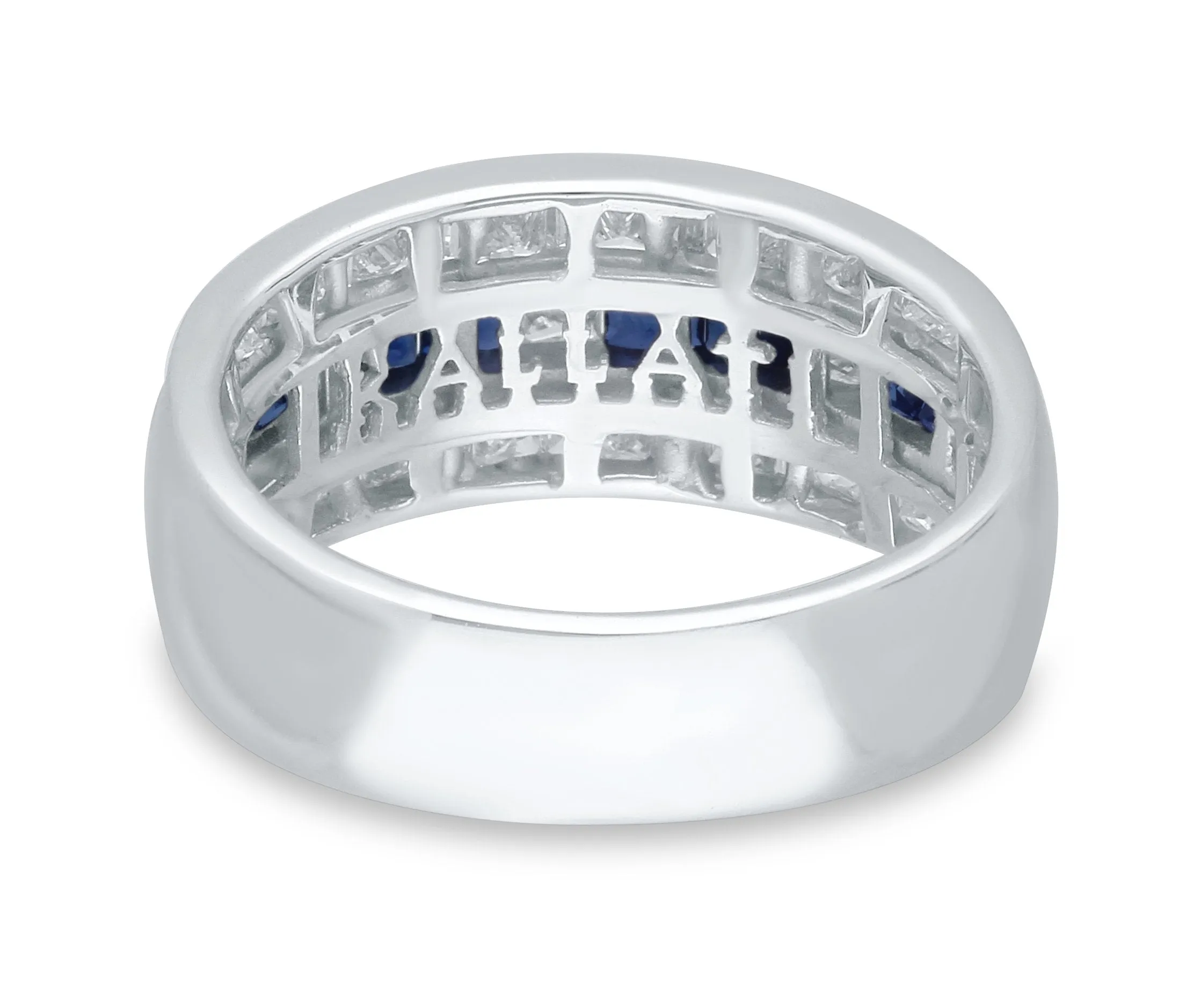 Diamond Sapphire White Gold Ring