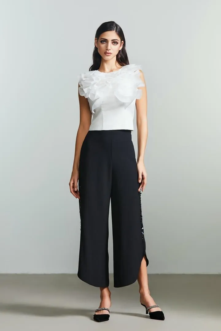 Embellished Culottes Pants