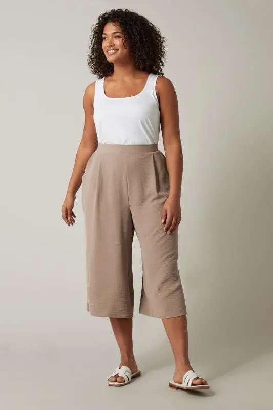 Taupe Brown Wide Leg Pants