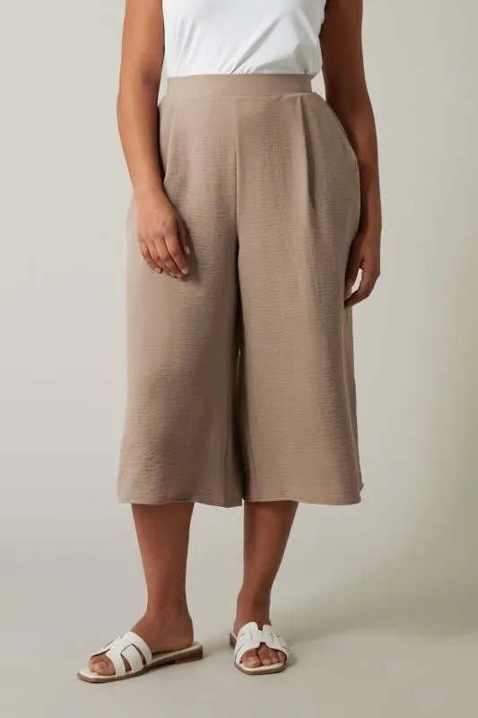 Taupe Brown Wide Leg Pants